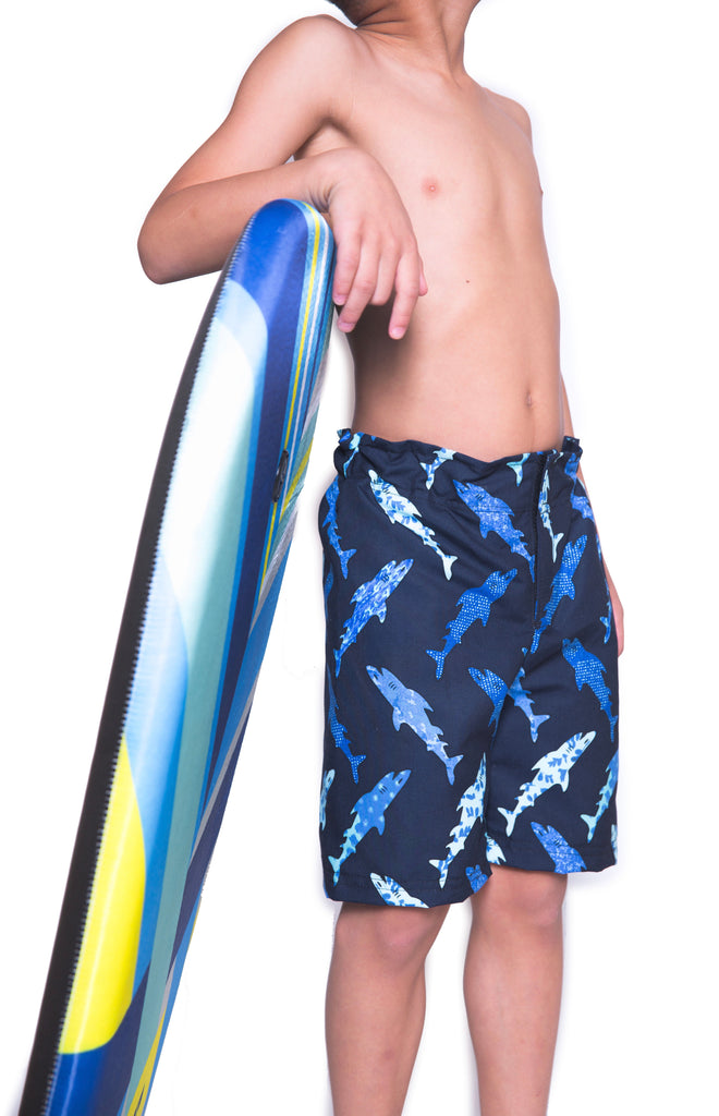 Adaptive Boys Shark Long Shorts